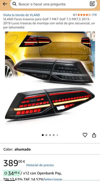 Faros Traseros Vland para Golf 7 y 7.5 MK