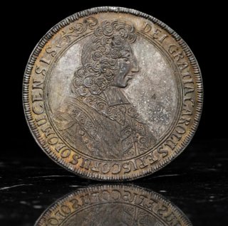Thaler de plata Obispado de Olmutz año 1705