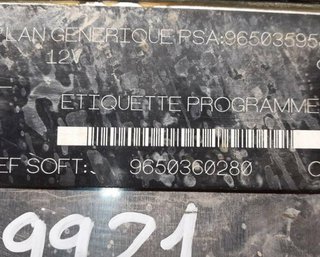 Peugeot 9650360280 centralita motor partner 357781