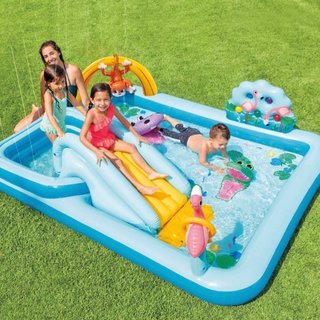 Centro de juego hinchable y piscina, vinilo, 80 kg