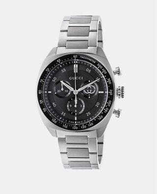 Reloj Gucci Cronógrafo Plateado y Negro