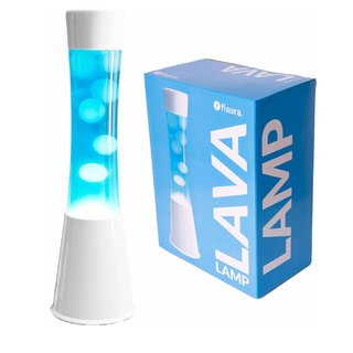Lámpara de Lava Fisura Azul y Blanca 39,5cm