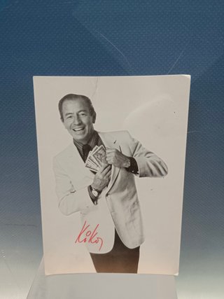 fotografia, postal promocional 15,2 x 10,5 cm KIKO LEDGARD. CON AUTOGRAFO