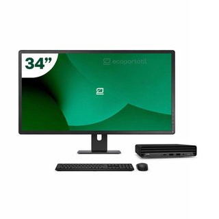 Pack HP 600 G6 Mini i5 10500T 16GB SSD 512GB + LCD 34" + Tecl y Ratón Inalámbrico + WiFi