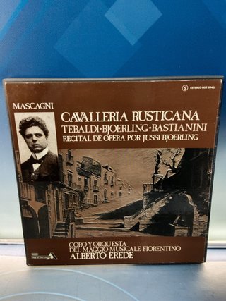 Discos, 2xLP vinilos, Mascagni: Cavalleria Rusticana , box, 1976