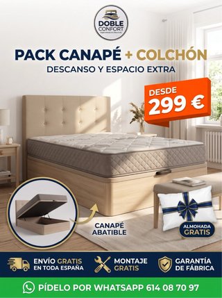 Pack Canapé Abatible y Colchón