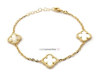 pulsera oro 18k con piedra con malaquita,nacar,onix