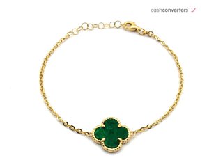 pulsera oro 18k con piedra con malaquita,nacar,onix