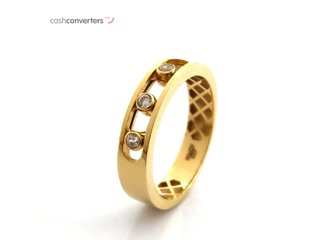 anillo oro 18k con piedra con circonita