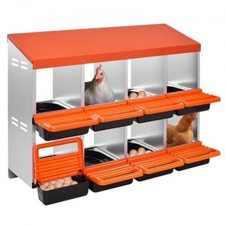 Cajas de nidificación de pollo de 2 niveles, 8 par