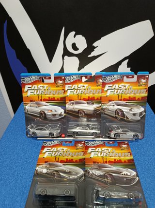 Set 5 Hot Wheels Fast & Furious Silver Series