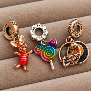 pack de 3 charm compatibles piglet Jack Mickey