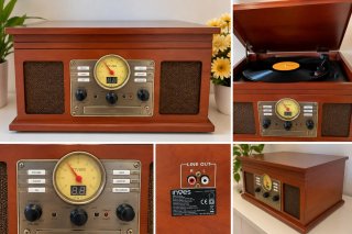 Tocadiscos Inves Retro con CD, Casete y Radio