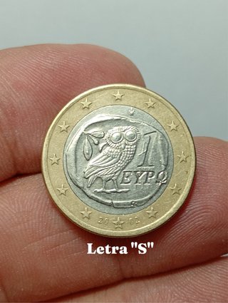 Moneda 1 Euro Grecia 2002 Búho letra S