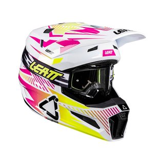 OFERTA! KIT CASCO LEATT MOTO 3.5 V26 ROSA