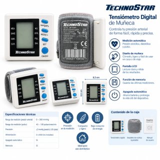 Tensiómetro Digital de Muñeca TECHNOSTAR