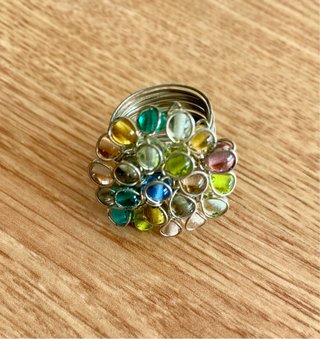 Anillo de Abalorios Multicolor