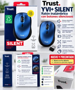 Ratón Inalámbrico Trust YVI+ Silent