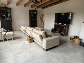 Sofá Chaise Longue Beige, de la Oca.