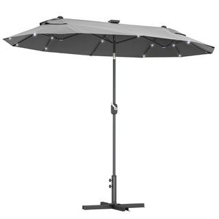 Ombrellone doppio con Base a crocee Luci Solari, 2