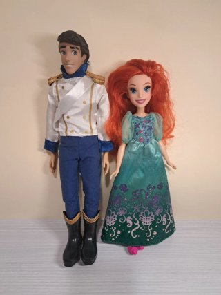 Set 2 Bambole Disney Ariel e Eric