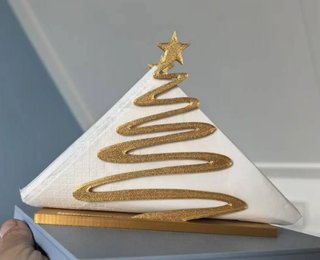 Servilletero Navideño Forma Árbol