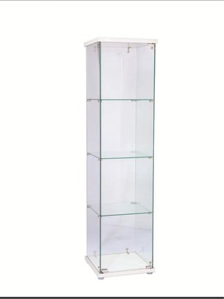 Vitrina de Cristal con Estructura Blanca