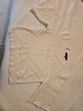 Jersey Vero Moda Beige Calado Manga 3/4