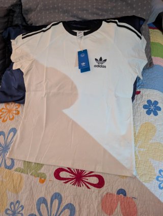 Camiseta adidas Blanca Manga Corta Talla S