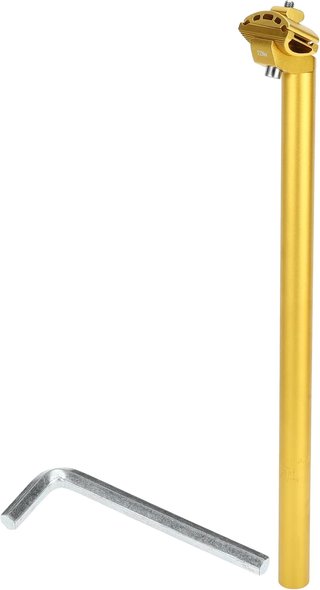Tija sillín bicicleta 25,4x450mm dorada