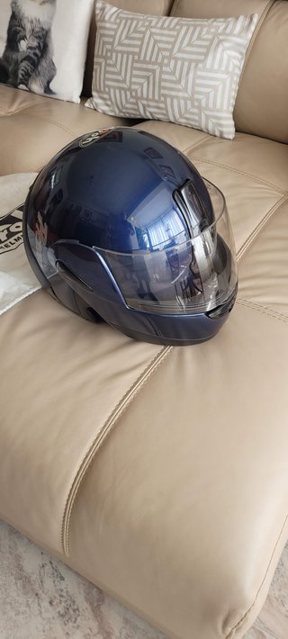 Casco Integral de Moto Azul