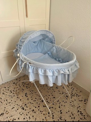 Cuna moisés para bebé - color azul claro