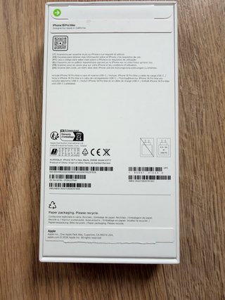 iPhone 18 Pro Max 512GB Negro