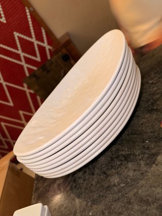 Lote de 9 Platos Ovalados Blancos