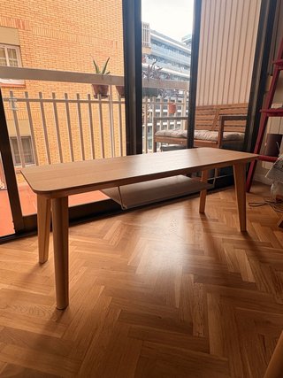 Mueble TV IKEA LISABO. Madera natural maciza.