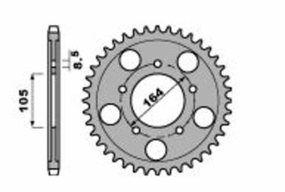 Corona Trasera para Gilera GP 800APRILIA	SRV 850