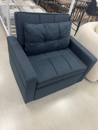 Sillón cama individual azul