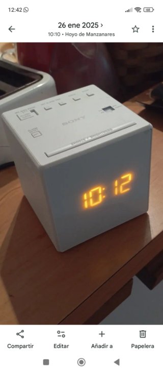 Radio Despertador Sony Blanco
