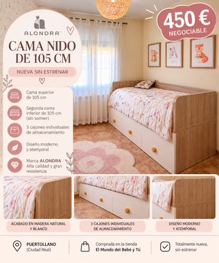 Cama Nido Alondra 105cm