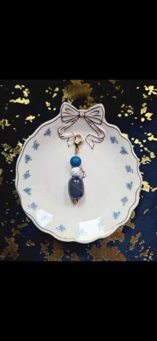 Charm azul y blanco acero inoxidable Lulas Lulas