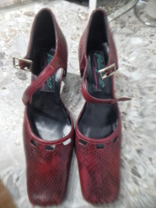 Zapatos de Tacón Granate