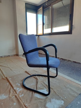 Silla confidente azul