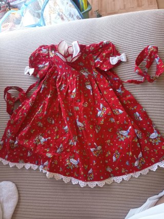 Vestido de Niña Rojo Estampado