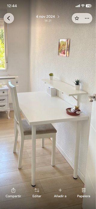 Escritorio Blanco con Estante
