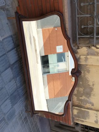 Espejo Grande Antiguo de Madera