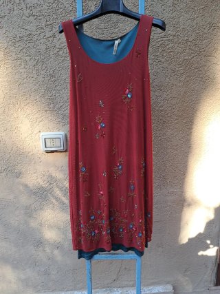 Vestito vintage Giorgio Kauten rosso