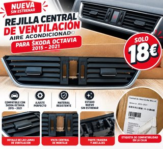 Rejilla Ventilación Central Škoda Octavia