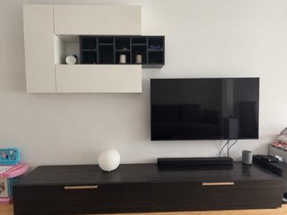 Mueble de Comedor Modular blanco y gris oscuro