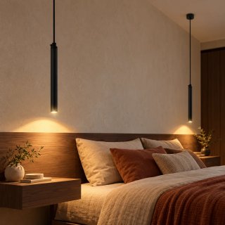 1 Lámpara Colgante LED Negra Estilo Nórdico