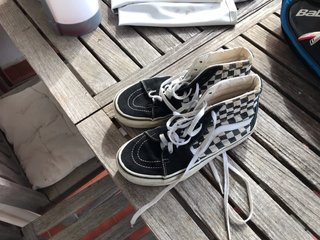 Zapatillas Vans Altas Cuadros Talla 39